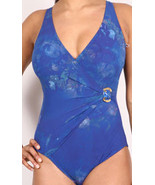 Gottex Gold NWT Ocean Chic Surplice Swimsuit Bathing Suit V neck sz 8 - £62.85 GBP