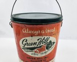Green Hill Ground Beef Tin, 10 lb. Can Elliston VA Advertising Pail Meat... - $44.54