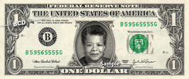 MAYA ANGELOU on REAL Dollar Bill Cash Money Collectible Memorabilia Celebrity No - £7.12 GBP