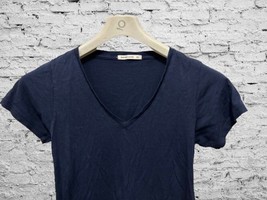 Marine Layer V-Neck Tee T-Shirt Cotton Blue Short Sleeve Size XSmall - $12.86