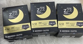 3 BOXES ALWAYS ZZZ Overnight Disposable Period Underwear, 360° Cover S/M - £23.64 GBP