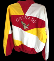 Vtg Jacket Jammin Windbreaker Embroidered Calvary Eagle 02 colorblock S ... - £31.53 GBP