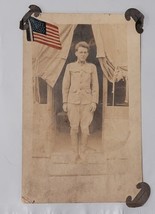 RPPC Real Photo Postcard WW1 World War 1 Era U.S. Army Soldier c1917 Ant... - $29.91
