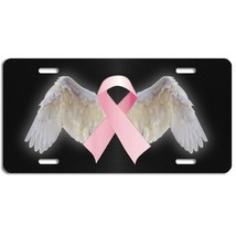  Breast Cancer Awareness ribbon black  aluminum license plate car truck SUV tags - £13.21 GBP