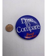 vintage Food Basket Supermarket Dare to Compare pinback  grocery worker - £10.31 GBP