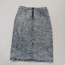 Iris Jeans Acid Wash Denim Pencil Skirt Women’s Size Large Stretch Rear Zipper image 14