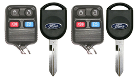 X2 Ford 4B Remote + Ford H92 H84 4D63 Uncut Chiped Key ( SA ) Ford LOGO - £29.52 GBP