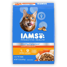 IAMS ProActive Health Healthy Enjoyment Dry Cat Food Chicken &amp; Salmon 1ea/15 lb - £60.47 GBP