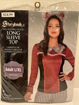 Storybook Red Riding Hood Adult Long Sleeve Top L/XL Costume Halloween D... - £14.11 GBP