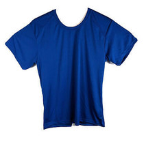 Mens Athletic Fitted Shirt Size Small Blue Workout Top - $16.00
