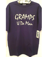 Briar Creek Mens T Shirt Size Med Blue Gramps U Da Man S/S 100% Cotton N... - $13.56 CAD