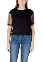 Armani Exchange Women Top Black Designer Blouse Elegant Chic Fashion Stylish - $2,081.16 MXN