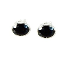 adorable Black Onyx 925 Sterling Silver Black genuine gemstone CA gift - £16.37 GBP