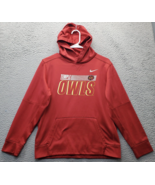 NCAA Temple Owls Nike Hoodie Football Sports Youth Red Swoosh Logo Pullover - $515.34 MXN