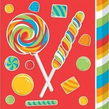 Candy Land Sugar Buzz Dessert Napkins Happy Birthday Party Supplies 16 C... - $4.85