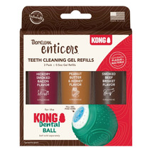 TropiClean Enticers Teeth Cleaning Gel Refills for KONG Dental Ball Variety 1ea/ - £11.83 GBP