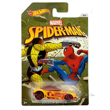 Year 2016 Hot Wheels Spider-Man 1:64 Die Cast Car 5/6 - The Shocker GOLD... - £15.84 GBP