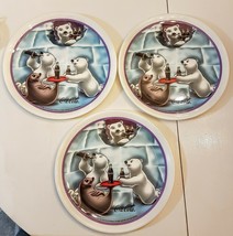 Coca-Cola Melmac Plate LOT Polar Bear Seal 1998 VTG  Gibson Plastic Dinn... - £22.57 GBP