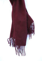 Club Room 100% Cashmere Cranberry Red Scarf 66 x 12 Luxuriously Soft Men... - $18.99