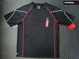 Speedo Men&#39;s Easy Short Sleeve Swim Tee Shirt Loose Fit BLACK RED Size XXL - £27.14 GBP