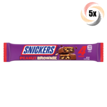 5x Packs Snickers Peanut Brownie Chocolate King Candy Bars | 4 Sqaures P... - £12.38 GBP