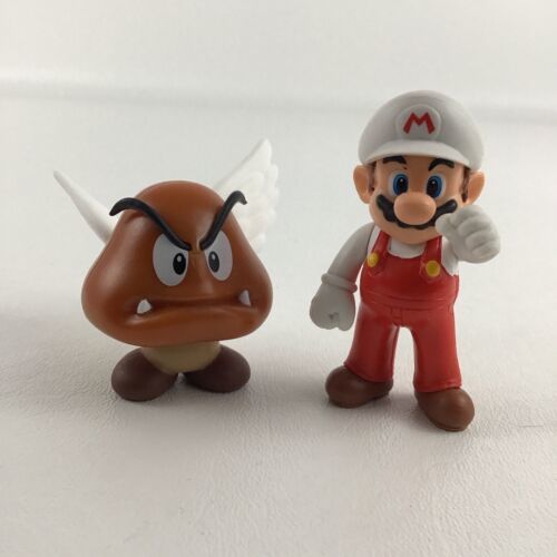 Nintendo Super Mario Bros PVC Figures Topper Lot Mario Paragoomba Toys Jakks - £11.72 GBP