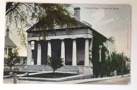 Scenic Pilgrim Hall Plymouth Massachusetts MA Pillars Design Postcard Unposted - £3.86 GBP