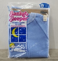 New Vintage Baby Toddler Blanket Sleeper Footie Pajamas X-Large - Blue - £15.29 GBP