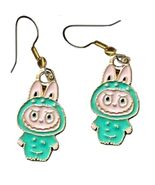 Creepy Cute FUFU MONSTER BUNNY Funky EARRINGS Fang Smile Charm Novelty J... - €5,85 EUR