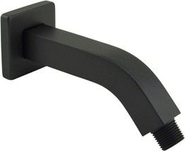 Aquaiaw Square Shower Arm And Anti-Scratch O-Ring Flange, 6 Inch,, Matte Black - £37.58 GBP