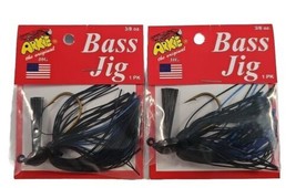 Lot of Two Arkie Bass Jig 3/8 oz. Black-blue/Don&#39;t Let The Next Big One Go - £10.11 GBP