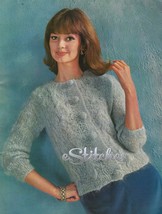 1960s Cable Knit Cardigan Bulky Sweater - Knit pattern (PDF 7823) - £2.93 GBP