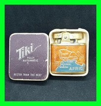 UNFIRED Vintage Austrian Wifeu Tiki Lighter Leather Map of Africa w/Original Box - £81.73 GBP