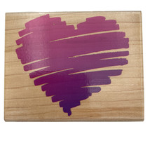 Valentine Sketch of My Heart Rubber Stamp Posh Impression Z024F Vintage ... - £5.49 GBP