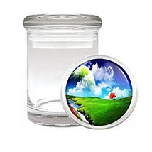 Planet Peace Em1 Medical Glass Stash Jar 3&#39;&#39; X 2&#39;&#39; Herb And Spice Storage Air Ti - £6.31 GBP