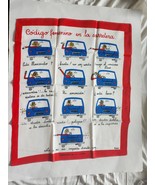 1960s Driving Feminine code on the road Tea Kitchen Spanish Towel - $15.99 CAD