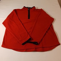 American Eagle Outfitters Men&#39;s Red 1/4 Zip Long Sleeve Pullover Sweatsh... - $13.16