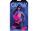 Fantasy Lingerie Glow No Promises Footless Teddy Bodystocking Neon Pink ... - $25.95