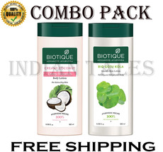Biotique Bio Creamy Coconut Ultra-Rich Body Lotion &amp; Gotu Kola Lotion - (180ml)  - £24.48 GBP