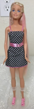 1999 Mattel Barbie Blond Hair w/Pink Streaks Blue Eyes Knees Bend  2015 ... - $12.29