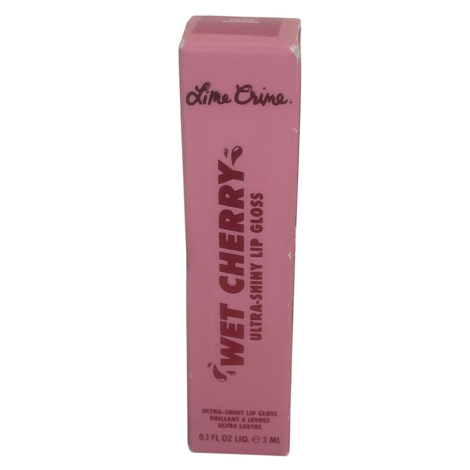 Lime Crime Wet Cherry Ultra Shiny Lip Gloss Sour Cherry Full Size New - $22.80