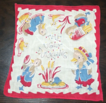 Vintage Children&#39;s Hankies Nursery Rhymes Sewn Ugly Ducklings - £8.69 GBP