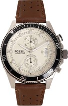 Fossil CH2943 Wakefield White Dial Brown Leather Men&#39;s Watch - £152.81 GBP