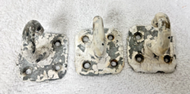 3 Vintage Distressed White Paint Cottage Core Shabby Farmhouse Wall Moun... - $16.34