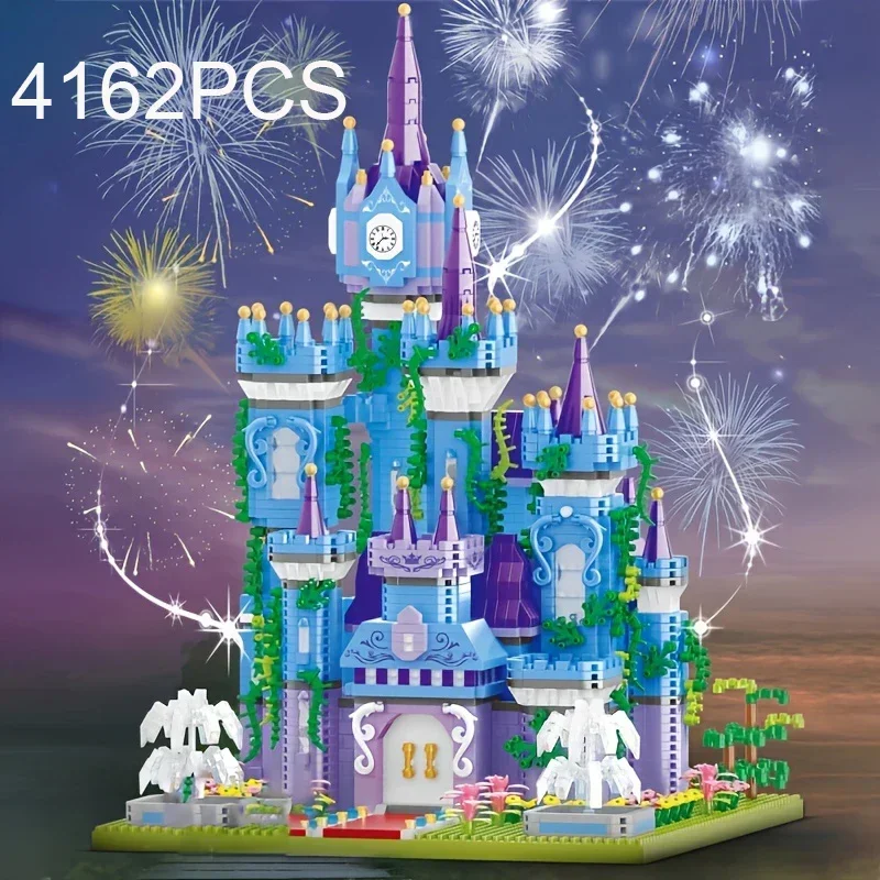 Ocks fairy tale princess castle assemble bricks toys desktop decorations kids christmas thumb200