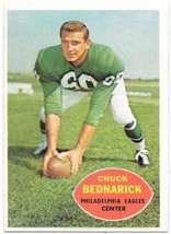 Chuck Bednarik Philadelphia Eagles NFL Trading Card #87 Topps 1960 VERY HI GRADE - £94.80 GBP