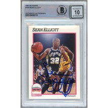 Sean Elliott San Antonio Spurs Autograph 1992-93 Hoops BAS BGS Gem Auto-10 Slab - £103.33 GBP