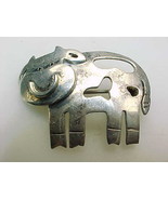 STERLING BULL OX Vintage BROOCH Pin - Artisan made - FREE SHIPPING - $42.00