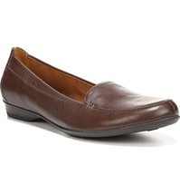 NEW NATURALIZER  BROWN LEATHER WEDGE LOAFERS SIZE 8 W WIDE $ - $59.17