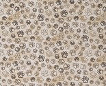 Cotton Dogs Paw Prints Puppy Puppies Natural Fabric Print by Yard D753.16 - £11.03 GBP